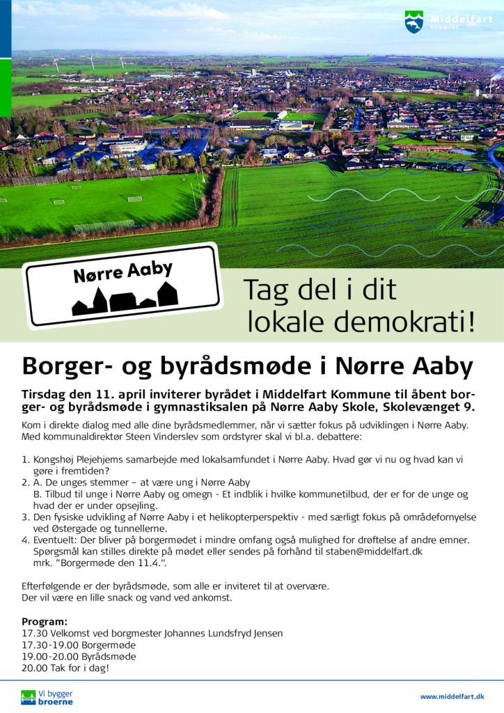 Borger Og Byrådsmøde I Nørre Aaby 2023 Plakat