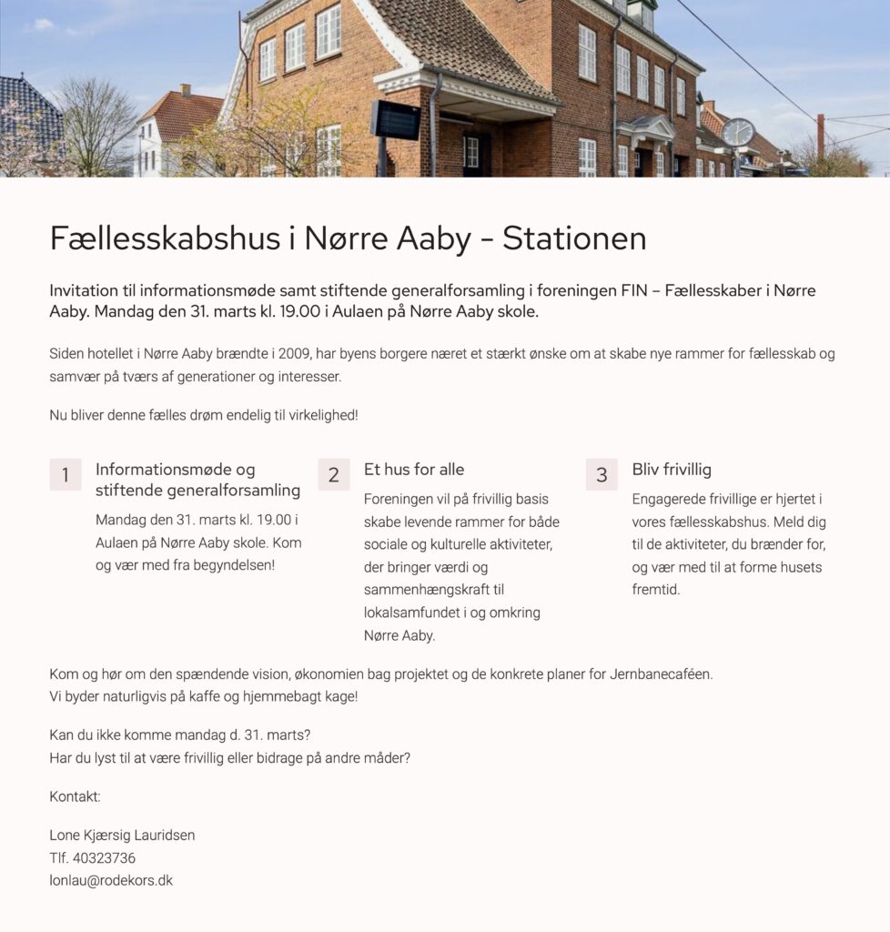 Faellesskabshus I Norre Aaby Stationen 1